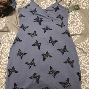Blue butterfly dress